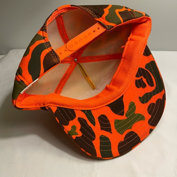 Nissin Orange Camo Snap Back Trucker Cap - Picture 3 of 14